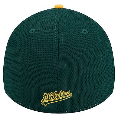 Men's New Era Dark Green/Gold Athletics 2025 MLB Clubhouse 39THIRTY Flex Hat