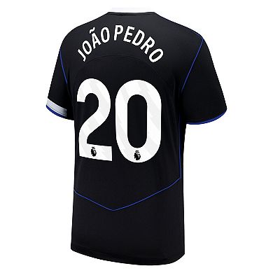 Men's Nike Jọo Pedro Black Chelsea 2025/26 Third Replica Player Jersey