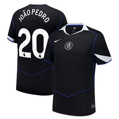 Men's Nike Jọo Pedro Black Chelsea 2025/26 Third Replica Player Jersey