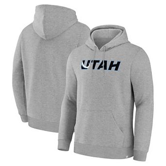 Men's Fanatics Heather Gray Utah Mammoth Combo Legacy Fleece Pullover Hoodie