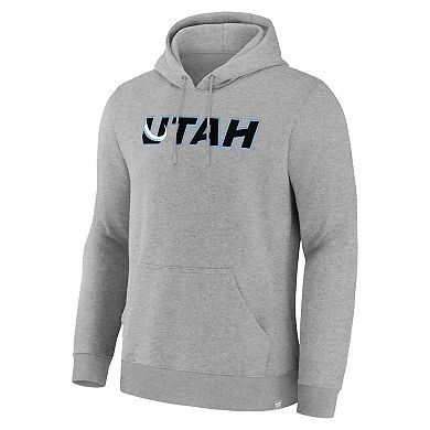 Men's Fanatics Heather Gray Utah Mammoth Combo Legacy Fleece Pullover Hoodie