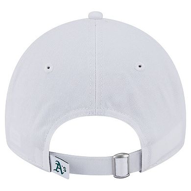Women's New Era White Athletics Team Fan 9TWENTY Adjustable Hat