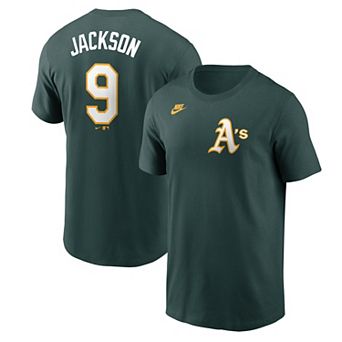 Men's Nike Reggie Jackson Green Athletics Fuse Name & Number T-Shirt