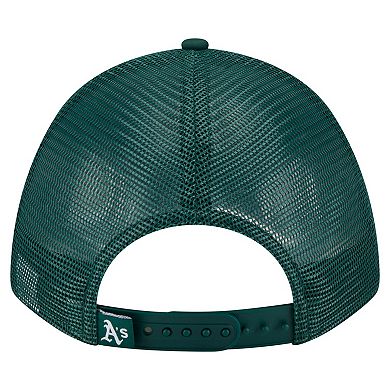 Men's New Era Green Athletics Minimalist 9FORTY A-Frame Adjustable Hat