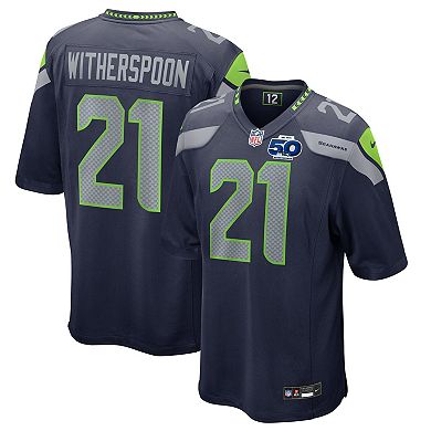 Men's Nike Devon Witherspoon College Navy Seattle Seahawks Team 50th Season Game Jersey