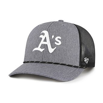 Men's '47 Charcoal Athletics Carbon Rope Trucker Adjustable Hat