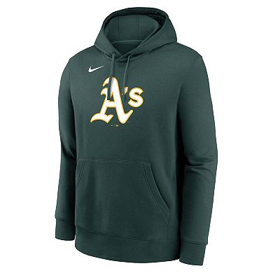 Men's Nike Green Athletics Logo Club Fleece Hoodie