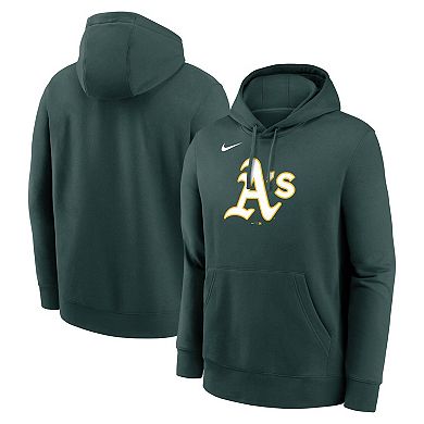 Men's Nike Green Athletics Logo Club Fleece Hoodie