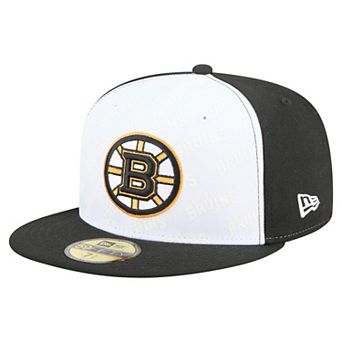 Men's New Era White/Black Boston Bruins Repeat Two-Tone 59FIFTY Fitted Hat