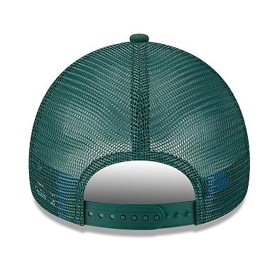 Men's New Era Green Athletics 2025 Big League Chew A-Frame 9FORTY Adjustable Trucker Hat