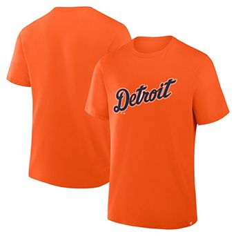 Men's Fanatics Orange Detroit Tigers Wordmark Legacy T-Shirt