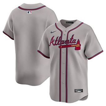 Men's Nike Gray Atlanta Braves Road Limited Jersey