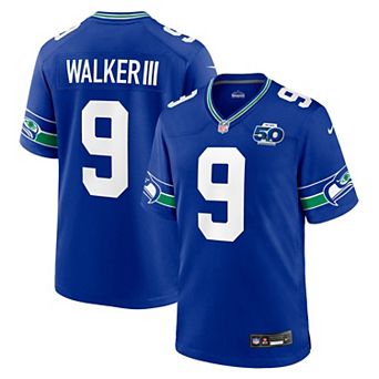 Men's Nike Kenneth Walker III Royal Seattle Seahawks Alternate 50th Season Game Jersey