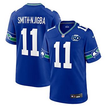 Men's Nike Jaxon Smith-Njigba Royal Seattle Seahawks Alternate 50th Season Game Jersey