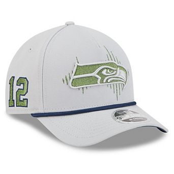 Men's New Era Wolf Gray Seattle Seahawks 2025 Rivalries Collection Sideline A-Frame 9FORTY Adjustable Hat