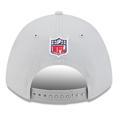 Men's New Era Wolf Gray Seattle Seahawks 2025 Rivalries Collection Sideline A-Frame 9FORTY Adjustable Hat