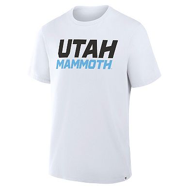 Men's Fanatics White Utah Mammoth Wordmark Legacy T-Shirt