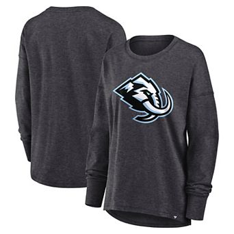 Women's Fanatics Heather Charcoal Utah Mammoth Primary Logo Legacy Long Sleeve T-Shirt