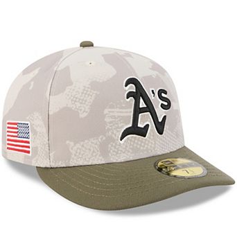 Men's New Era Light Beige/Olive Athletics 2025 Armed Forces Day 59FIFTY Fitted Hat