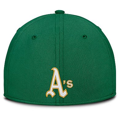 Men's Nike Gray/Green Athletics Rise Swoosh Performance Flex Hat