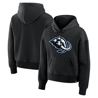 Women's Fanatics Black Utah Mammoth Primary Logo Legacy Fleece Pullover Hoodie