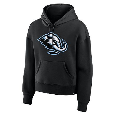 Women's Fanatics Black Utah Mammoth Primary Logo Legacy Fleece Pullover Hoodie