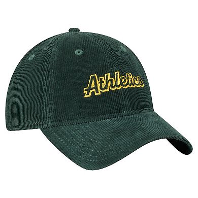 Women's New Era Green Athletics Corduroy 9TWENTY Adjustable Hat