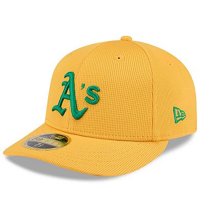 Men's New Era Gold Athletics 2025 Spring Training Low Profile 59FIFTY Fitted Hat