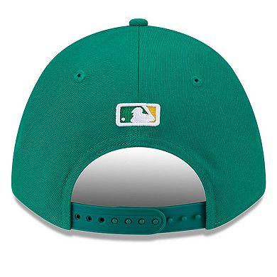 Men's New Era Kelly Green Athletics Player Replica 9FORTY Adjustable Hat