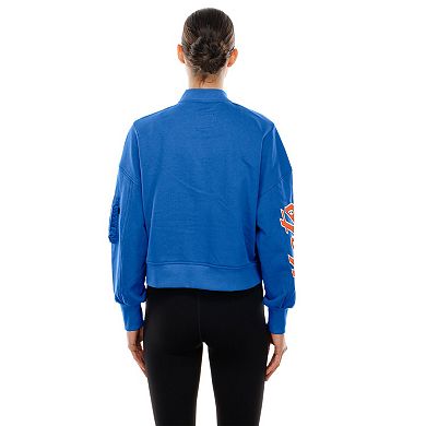 Women's New Era x Alpha Industries Royal New York Mets Cropped Full-Zip Jacket