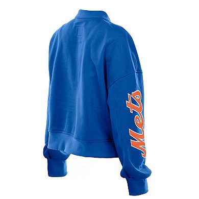 Women's New Era x Alpha Industries Royal New York Mets Cropped Full-Zip Jacket