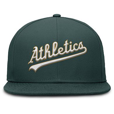 Men's Nike Green Athletics True Performance Fitted Hat