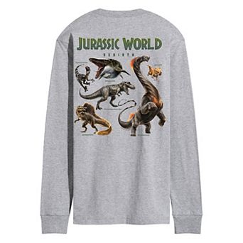 Men's Jurassic World Rebirth Dinosaur Long Sleeve Graphic Tee