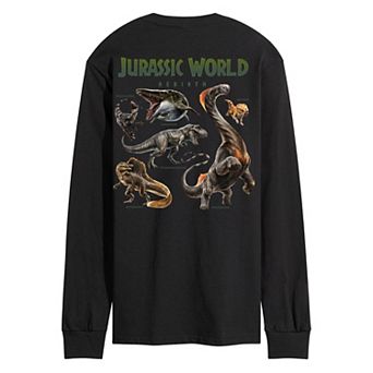 Men's Jurassic World Rebirth Dinosaur Long Sleeve Graphic Tee