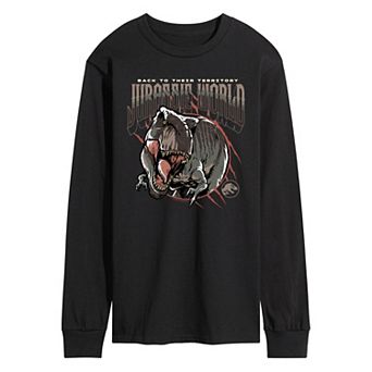 Men's Jurassic World Rebirth T-Rex Long Sleeve Graphic Tee