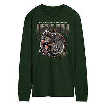 Men's Jurassic World Rebirth T-Rex Long Sleeve Graphic Tee