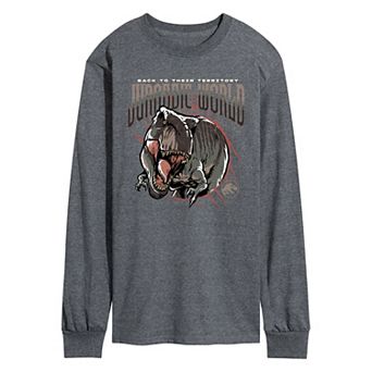 Men's Jurassic World Rebirth T-Rex Long Sleeve Graphic Tee