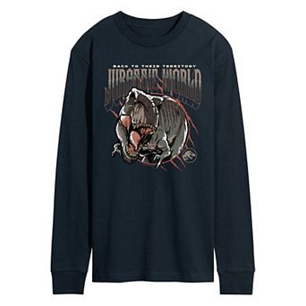 Men's Jurassic World Rebirth T-Rex Long Sleeve Graphic Tee