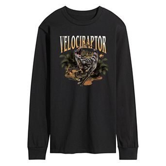 Men's Jurassic World Rebirth Velociraptor Long Sleeve Graphic Tee