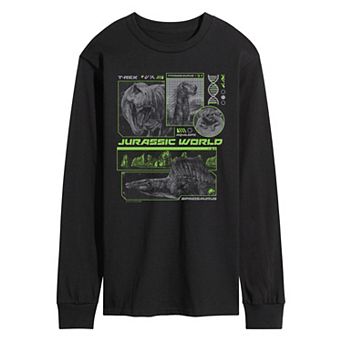 Men's Jurassic World Rebirth Digital Long Sleeve Graphic Tee