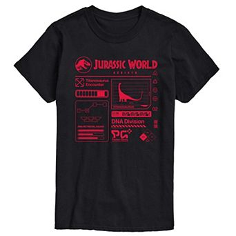 Men's Jurassic World Rebirth Schematic Graphic Tee