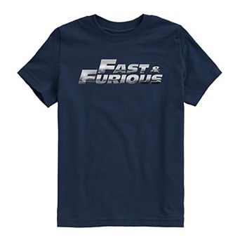 Boys 8-20 Fast & Furious Logo Chrome Graphic Tee