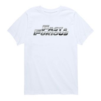 Boys 8-20 Fast & Furious Logo Chrome Graphic Tee