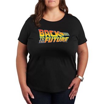 Plus Size Back To The Future Logo Graphic Tee