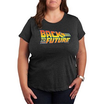 Plus Size Back To The Future Logo Graphic Tee