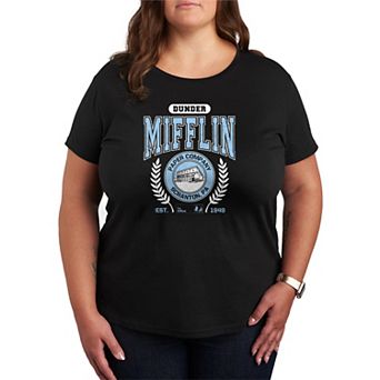 Plus Size The Office Dunder Mifflin Collegiate Graphic Tee