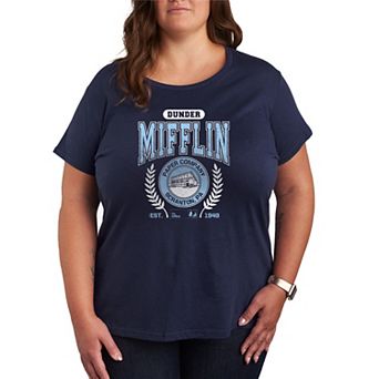 Plus Size The Office Dunder Mifflin Collegiate Graphic Tee