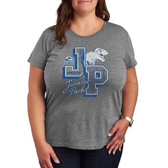 Plus Size Jurassic World Collegiate Letterman Graphic Tee