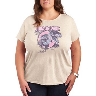Plus Size Jurassic Park T-Rex Pastels Graphic Tee