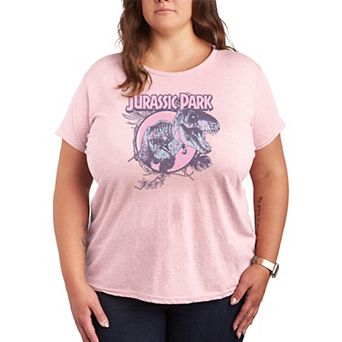 Plus Size Jurassic Park T-Rex Pastels Graphic Tee